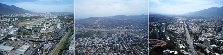 Caracas. Vistas de la autopista F.F. oeste-este. Fuente www.skyscrapercity.com. Autor desconocido.